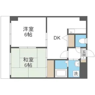 日之出ビル多の津【4階】の間取り