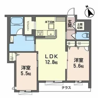 lala eid 江坂【0103号室】の間取り