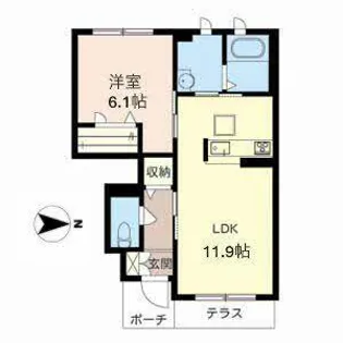 Serena Villa SK【1105号室】の間取り