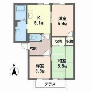 クレストコート【0102号室】の間取り