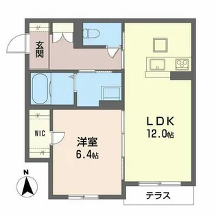 プロヌーブ今福【0105号室】の間取り