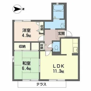 CLAIR 嵯峨【0108号室】の間取り