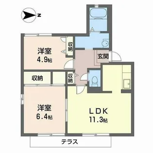 CLAIR 嵯峨【0108号室】の間取り