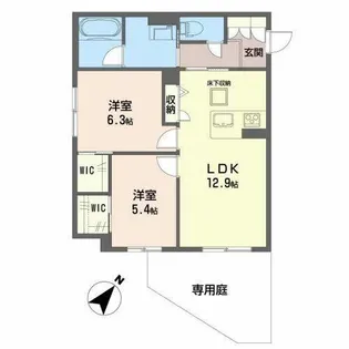 シャーメゾン ノワールエブラン【0101号室】の間取り