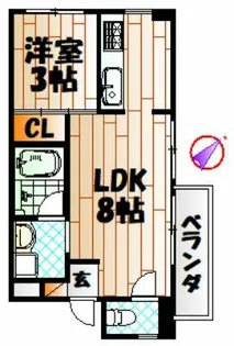 ラフィーネ門司港【205号室】の間取り