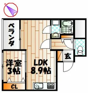ラフィーネ門司港【903号室】の間取り