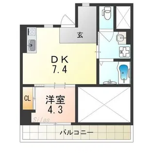 サザンクレスト七道シエル【6階】の間取り