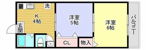 メゾンドエフシー【2階】の間取り