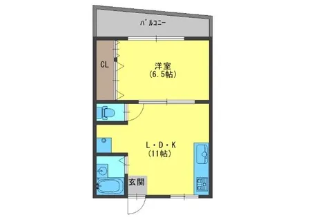 日晃マンション分譲貸R【3階】の間取り