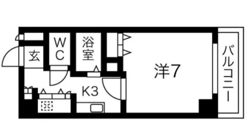 U-ro上六【5階】の間取り