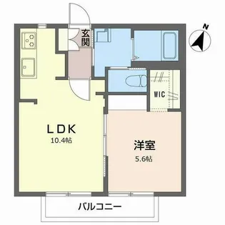パークハイツさつき【0203号室】の間取り