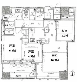 シティタワー大阪天満【3609号室】の間取り
