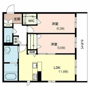 ベレオけやき【0103号室】の間取り