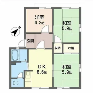 フレグランスロゼ【0108号室】の間取り