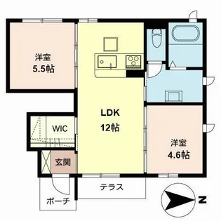 ブル・ナーヴェ【0101号室】の間取り