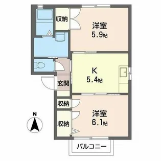 ケミカル・ワンA,B【2階】の間取り