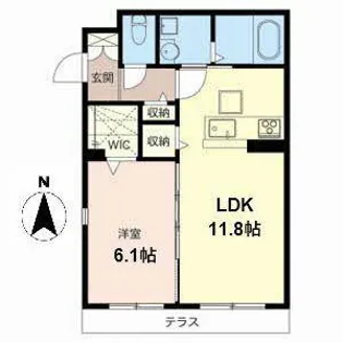 ソレイユ【0106号室】の間取り