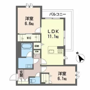 La Montagne 草津【0201号室】の間取り