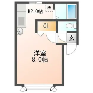 ワイズあいの里【1階】の間取り