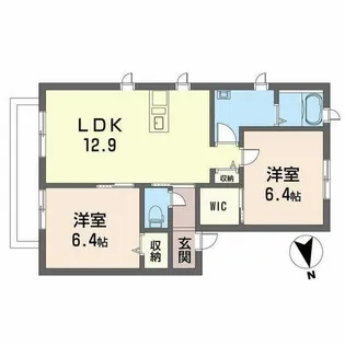 シャーメゾン内原【0205号室】の間取り