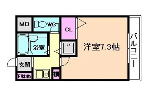 セピアコート箕面【3階】の間取り