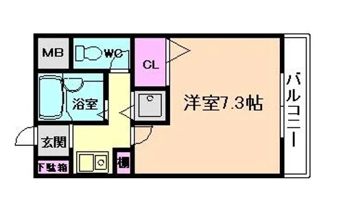 セピアコート箕面【3階】の間取り