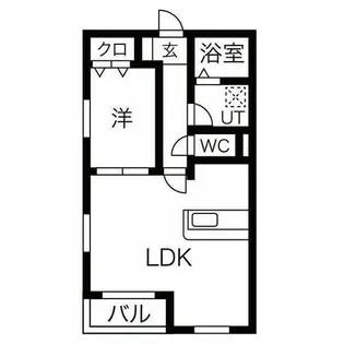 GCDヴィラ荒子【203号室】の間取り