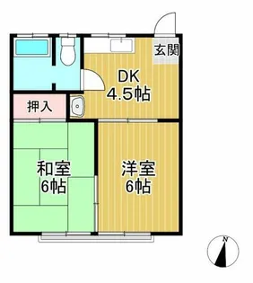 中央アパート【7号室】の間取り