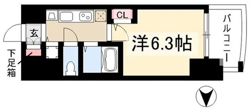 プレサンスSAKAEリバースタイル【0701号室】の間取り