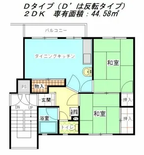 公社賃貸SMALIO 香里三井【15-105号室】の間取り