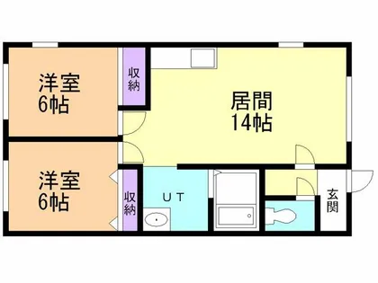 ハイムルーベンス【202号室】の間取り
