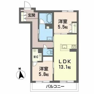 グランリノス【0206号室】の間取り