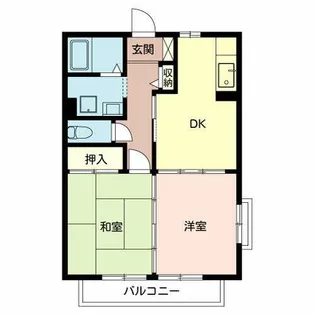 ウエスト・パディ【0201号室】の間取り