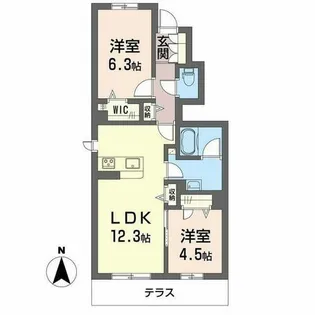 ル ボヌール【0101号室】の間取り