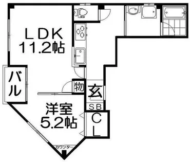 アーカンシェル東寝屋川【5階】の間取り