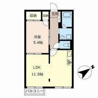 タウニイ塩屋【0211号室】の間取り
