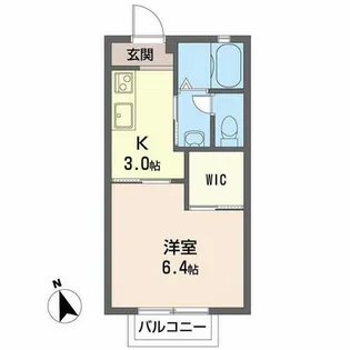 シャーメゾンユタニA【A202号室】の間取り