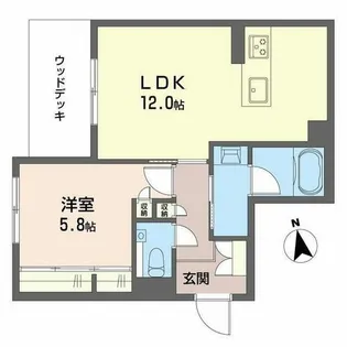 グランシード【0101号室】の間取り