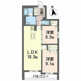 グランシード【0303号室】の間取り
