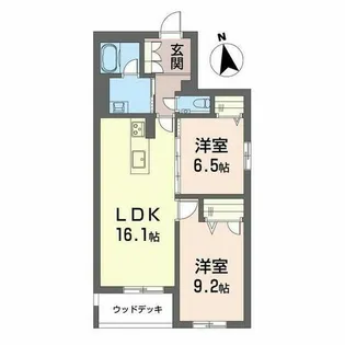 グランシード【0103号室】の間取り