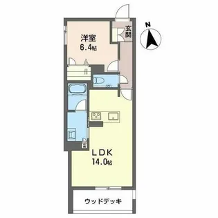 グランシード【0102号室】の間取り