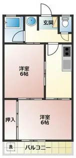 牛川グリーンハイツ【2E号室】の間取り