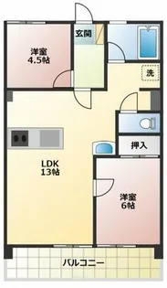 ユトリロ東幸【5階】の間取り