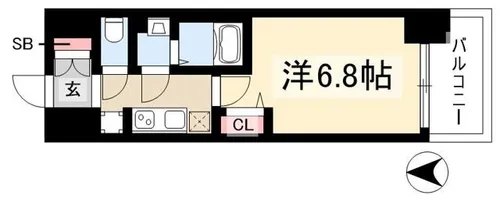 プレサンス上前津エレスタ【0813号室】の間取り
