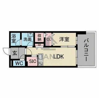 YAKUIN SQUARE【912号室】の間取り