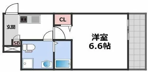 シャトーレ南巽【1階】の間取り