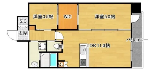 リッツ新大阪プレミアム【9階】の間取り