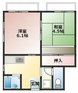 サンコ-ハイツ【1階】の間取り