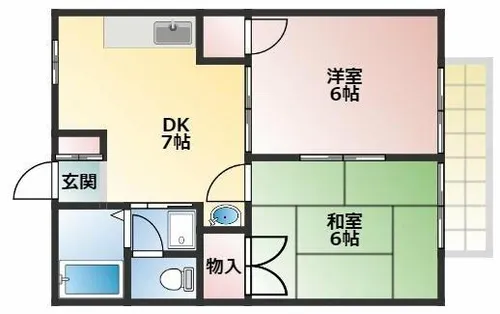プラザ朝霧【201号室】の間取り