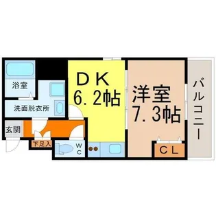 プラウランド名駅【13階】の間取り